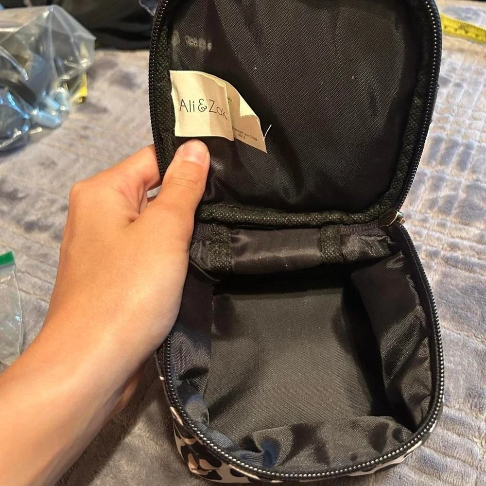 leopard print makeup bag